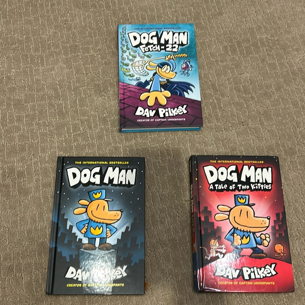 3 Dogman Books, sold as a set